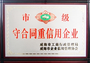 市級守合同重信用企業(yè)